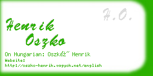 henrik oszko business card